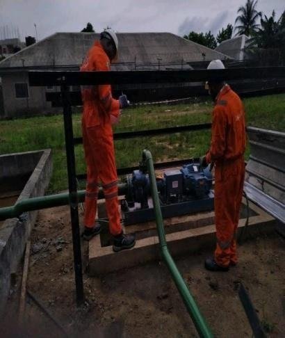 Seplat — skimmer pump installation